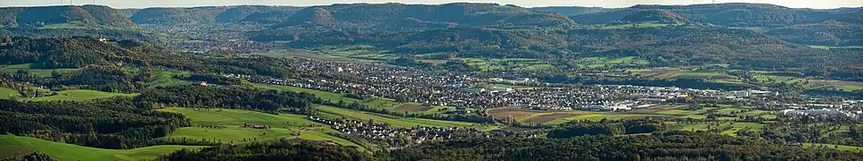 Filstalpanorama vom Hohenstaufen gesehen