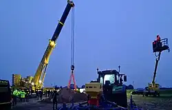 Vorbereitungen bei der Bergung, Dezember 2020