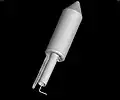 3D-Rendering der Rakete.