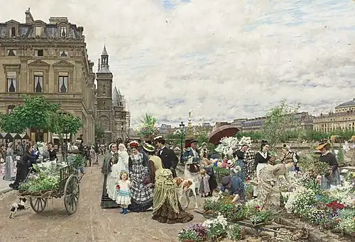 Le Quai aux fleurs um 1875 (François-Marie Firmin-Girard)