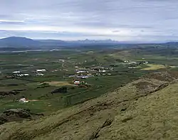 Flúðir (im Hintergrund die Hvítá)