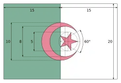 Konstruktionsvorlage der Flagge