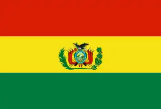 Kriegsflagge Boliviens zu Land