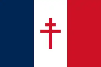 Flagge der Forces françaises libres im Zweiten Weltkrieg