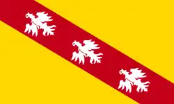 Flagge der früheren Region Lothringen