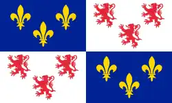 Flagge der früheren Region Picardie