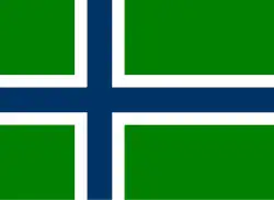 Inoffizielle Flagge für South Uist, Schottland[32]