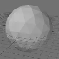 Kugel mit lambertschem Beleuchtungsmodell und Flat Shading