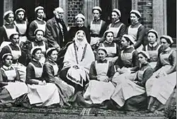 Florence Nightingale und ihre Klasse von Krankenschwestern. Namensgeberin der Nightingale School of Nursing des King's College London.