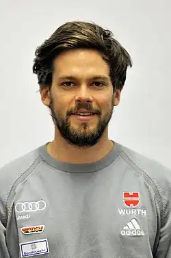 Florian Eigler bei der Olympia-Einkleidung Erding 2014