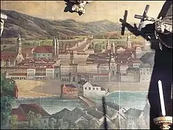 Stadtansicht (um 1694), Floriani-Altar der Stadtpfarrkirche