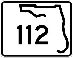 Straßenschild der Florida State Road 112