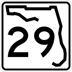 Straßenschild der Florida State Road 29
