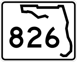 Straßenschild der Florida State Road 826