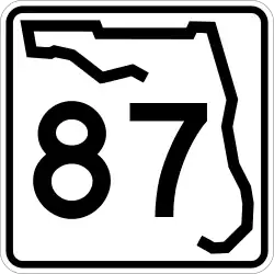 Straßenschild der Florida State Road 87