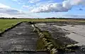 Nicht fertiggestellter Teil der Beton-Start- und Landebahn, Blick Richtung NW