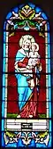Glasfenster mit Maria und Jesuskind