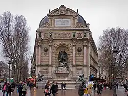 Fontaine Saint-Michel zwischen gleichnamigem Boulevard und Rue Danton