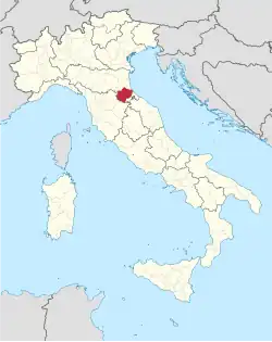 Lage innerhalb Italiens