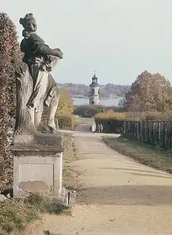 Blick auf den Leuchtturm (Aufnahme zwischen 1950 und 1977)