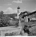 Blick zur Kirche (vor 1977)