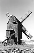 Bockwindmühle Ostingersleben im Jahr 1973