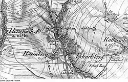 Verlauf der alten B&nbsp;178 in Eckartsberg kurz vor Zittau