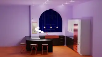 Dekorative Leuchten über der Bar