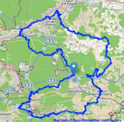 Karte des Wanderweges