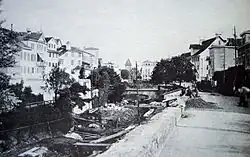 Der Fröschengraben mit dem Kratzturm um 1864