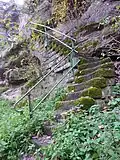 Burg Ochsenstein: mittlere Steintreppe