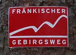 Markierung des Fränkischen Gebirgsweges