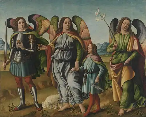Die drei Erzengel mit dem kleinen Tobias, nach 1485, Alte Pinakothek, München