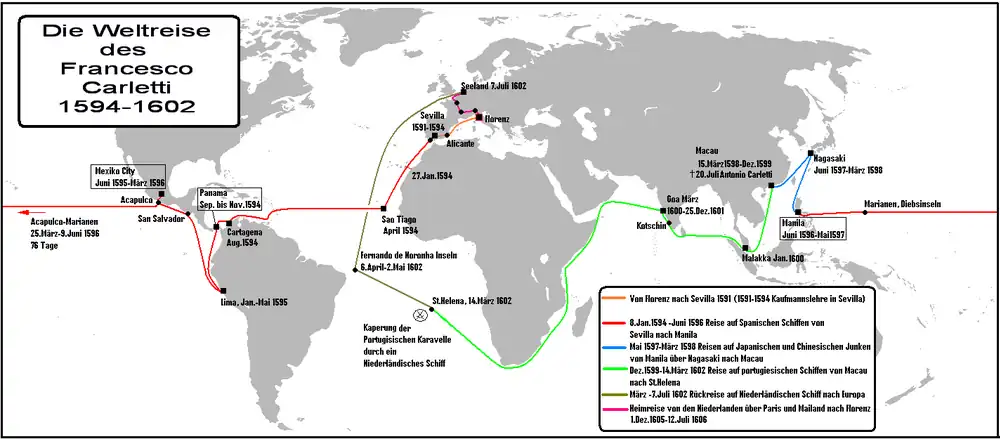 Die Weltreise des Francesco Carletti 1594–1602