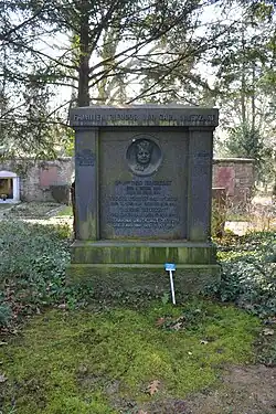 Grabstein der Familie Carl und Theodor Unverzagt, Frankfurt, Hauptfriedhof