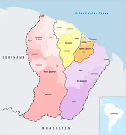 Kommunale Zweckverbände in Französisch-Guayana und zugehörige Gemeinden