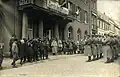 Französische Parade am Hotel Hof von Holland in Diez, 1919