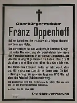 Nachruf der Stadtverwaltung