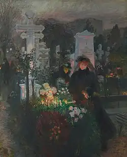 Allerseelentag (Hedwigskirchhof) (1896), Alte Nationalgalerie, Berlin