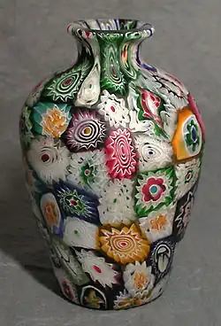 Vase in millefiori-Technik, Fratelli Toso, ca. 1900–1910