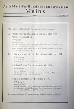 Arbeitskräftemangel 1963: Frauen als Mitarbeiterinnen gesucht