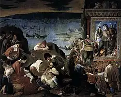 Die Rückgewinnung der Allerheiligenbucht in Brasilien 1625, Prado, Madrid
