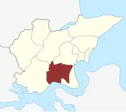 Lage des Erritsø Sogn in der Fredericia Kommune