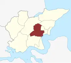 Lage des Hannerup Sogn in der Fredericia Kommune