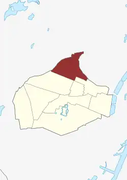 Lage des Mariendals Sogn in der Frederiksberg Kommune