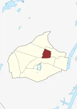 Lage des Sankt Lukas Sogn in der Frederiksberg Kommune