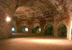 Kanonenebene im Turmfort der Festung Fredriksborg, Schweden