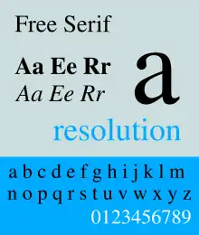 Schriftbeispiel für FreeSerif