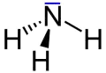Ammoniak mit einem freien Elektronenpaar.