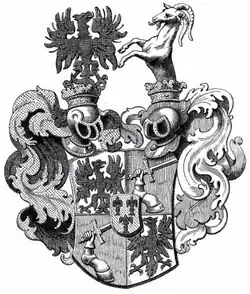 Wappen des Moritz Augustus Freiherrn von Rochow